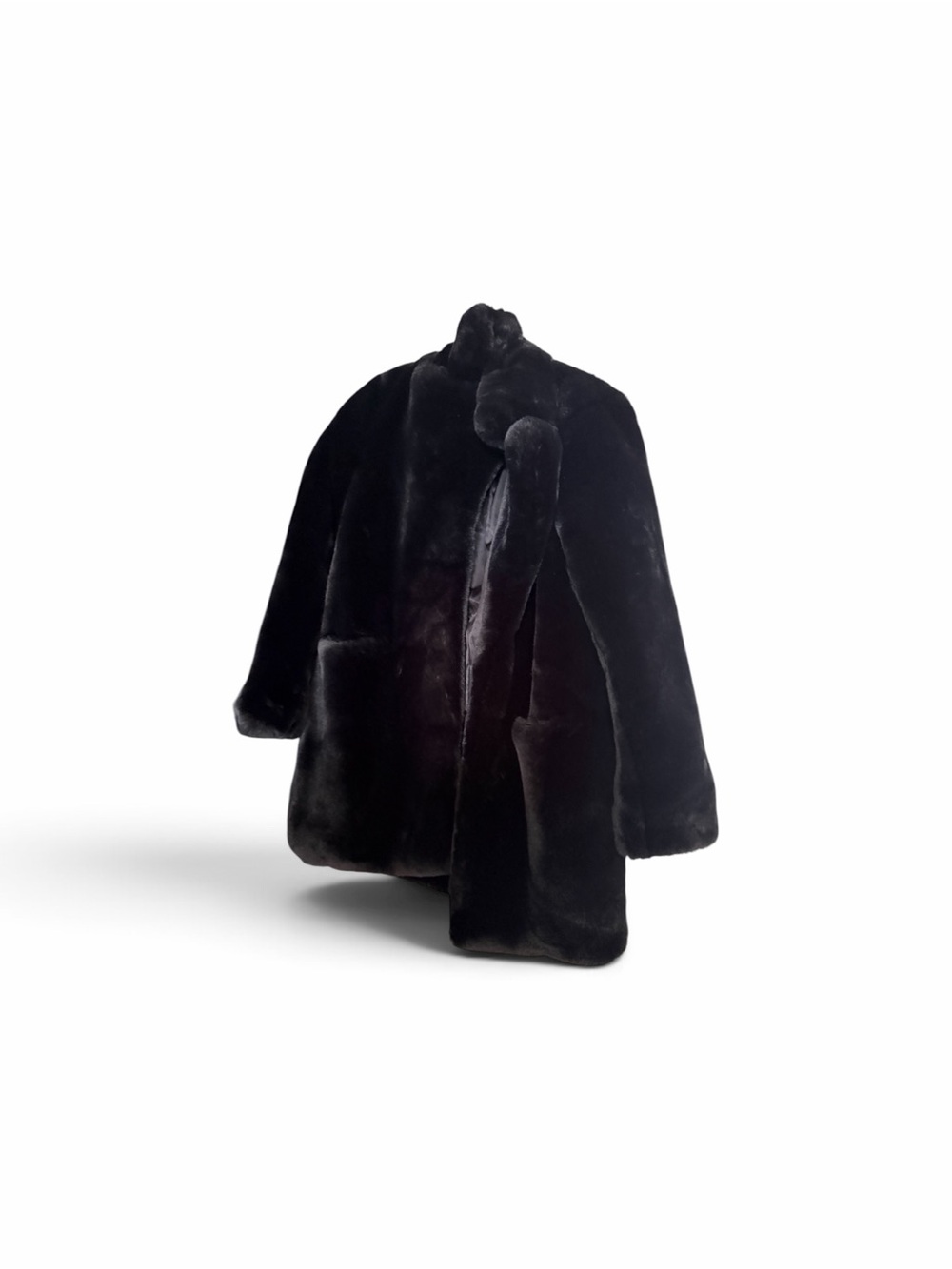 Apparis Black Faux Fur Teddy Jacket Luxe Plush